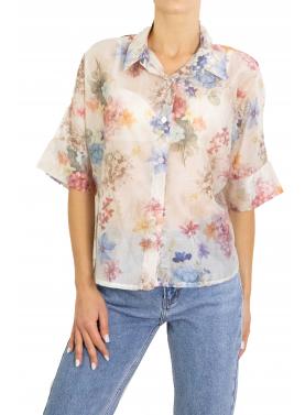 Camicia fantasia floreale manica corta